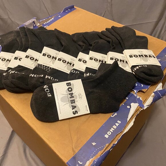 [10 Pack] Bombas Dark Charcoal Solid Pique Quarter Socks